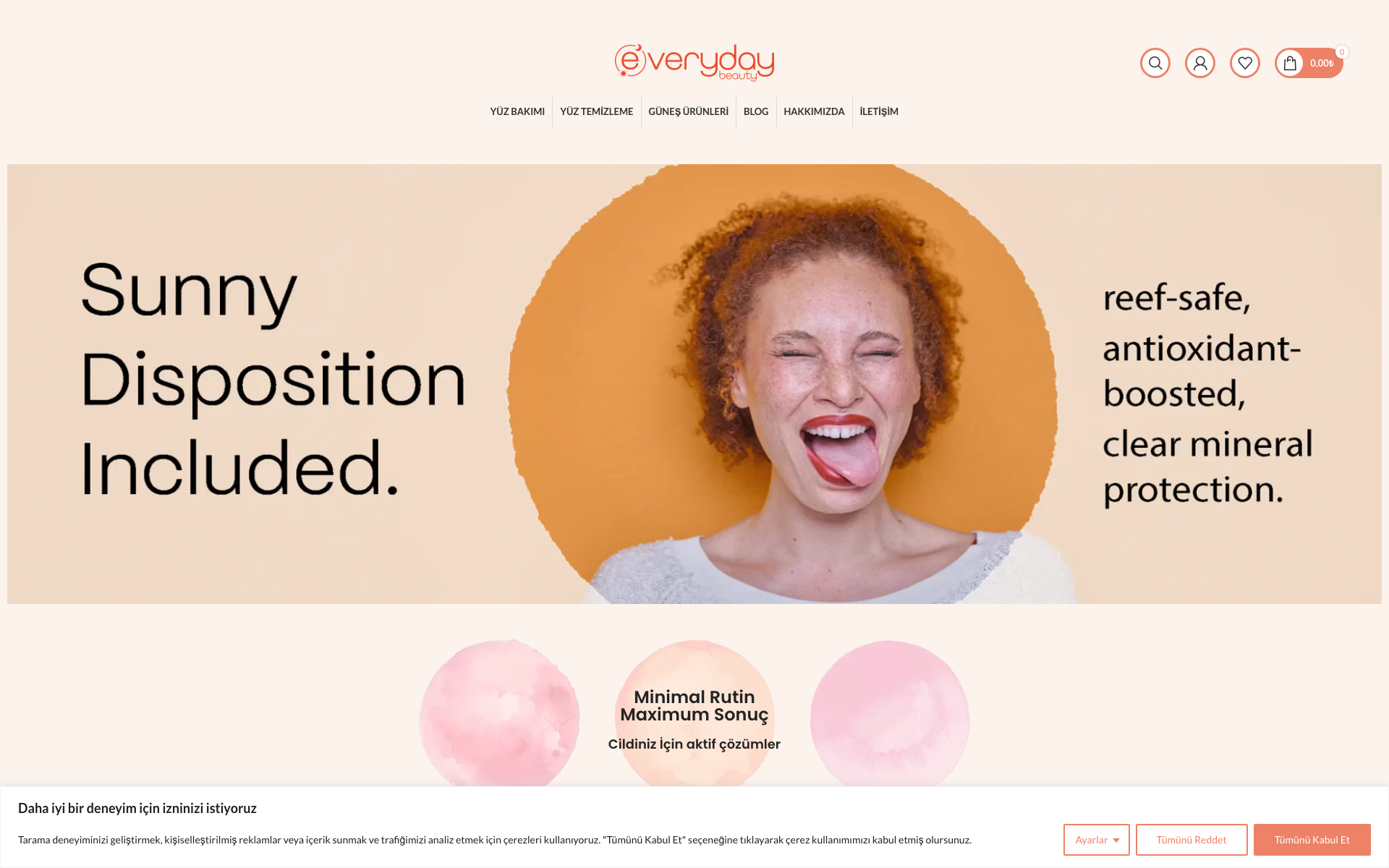 Everyday Beauty e-ticaret sitesi