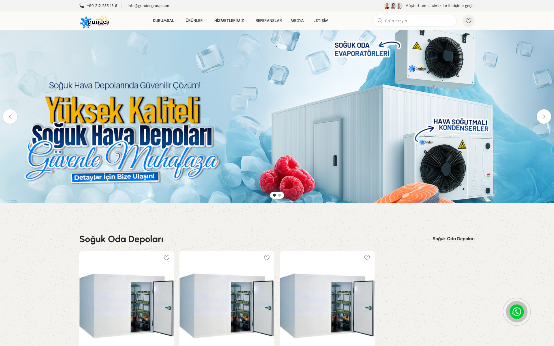 Gündeş Group e-ticaret sitesi