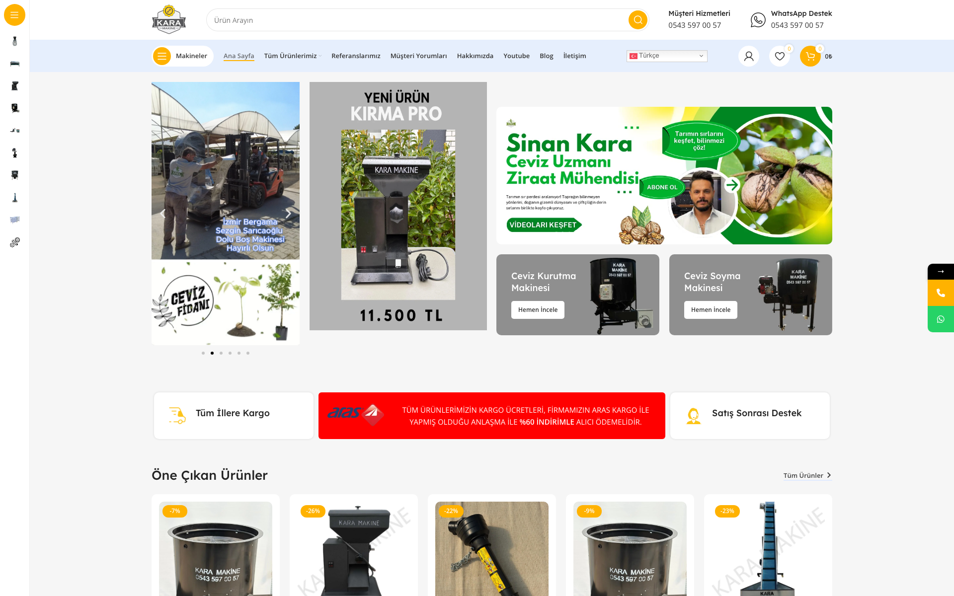 Kara Makine e-ticaret sitesi