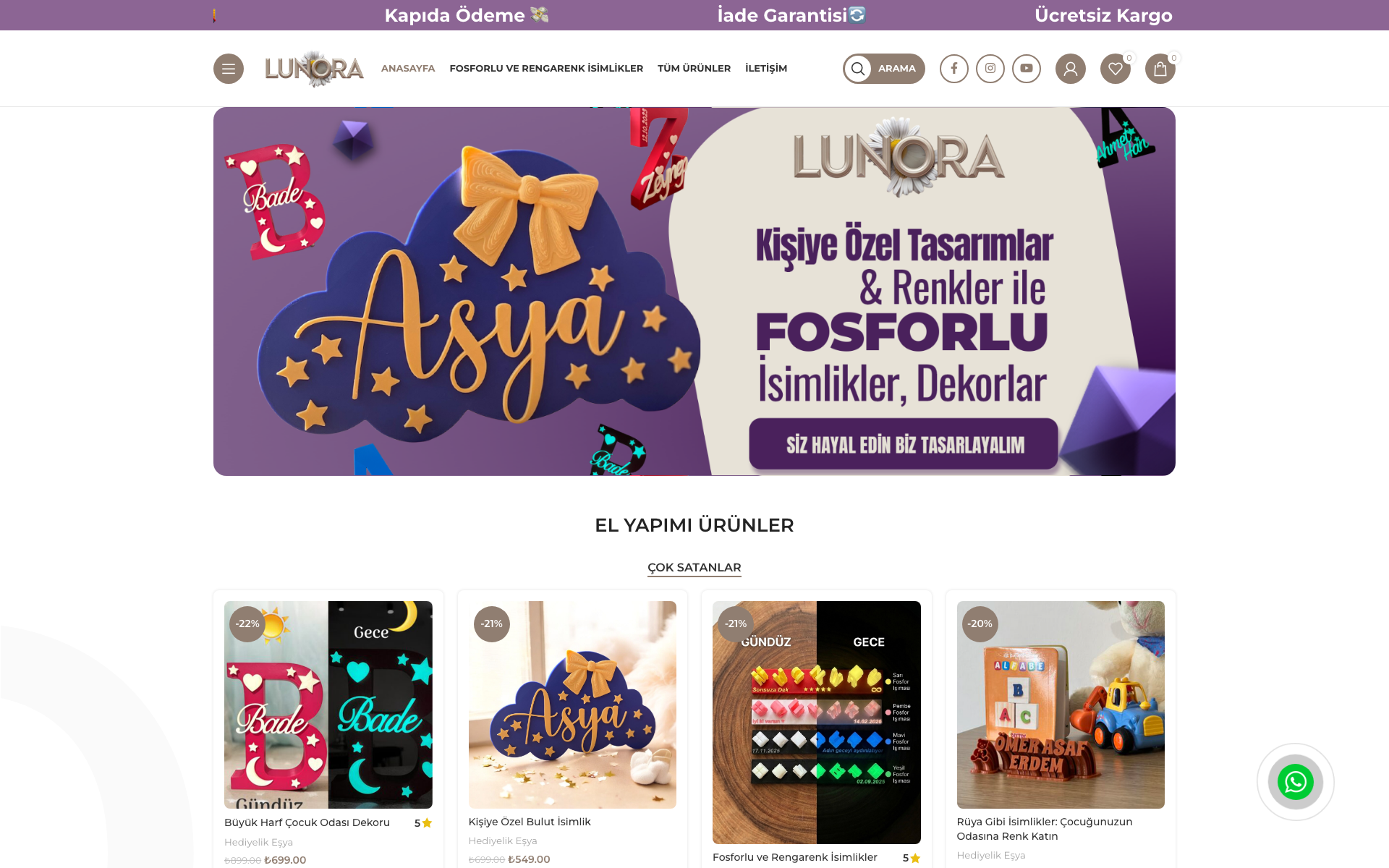 Lunora e-ticaret sitesi