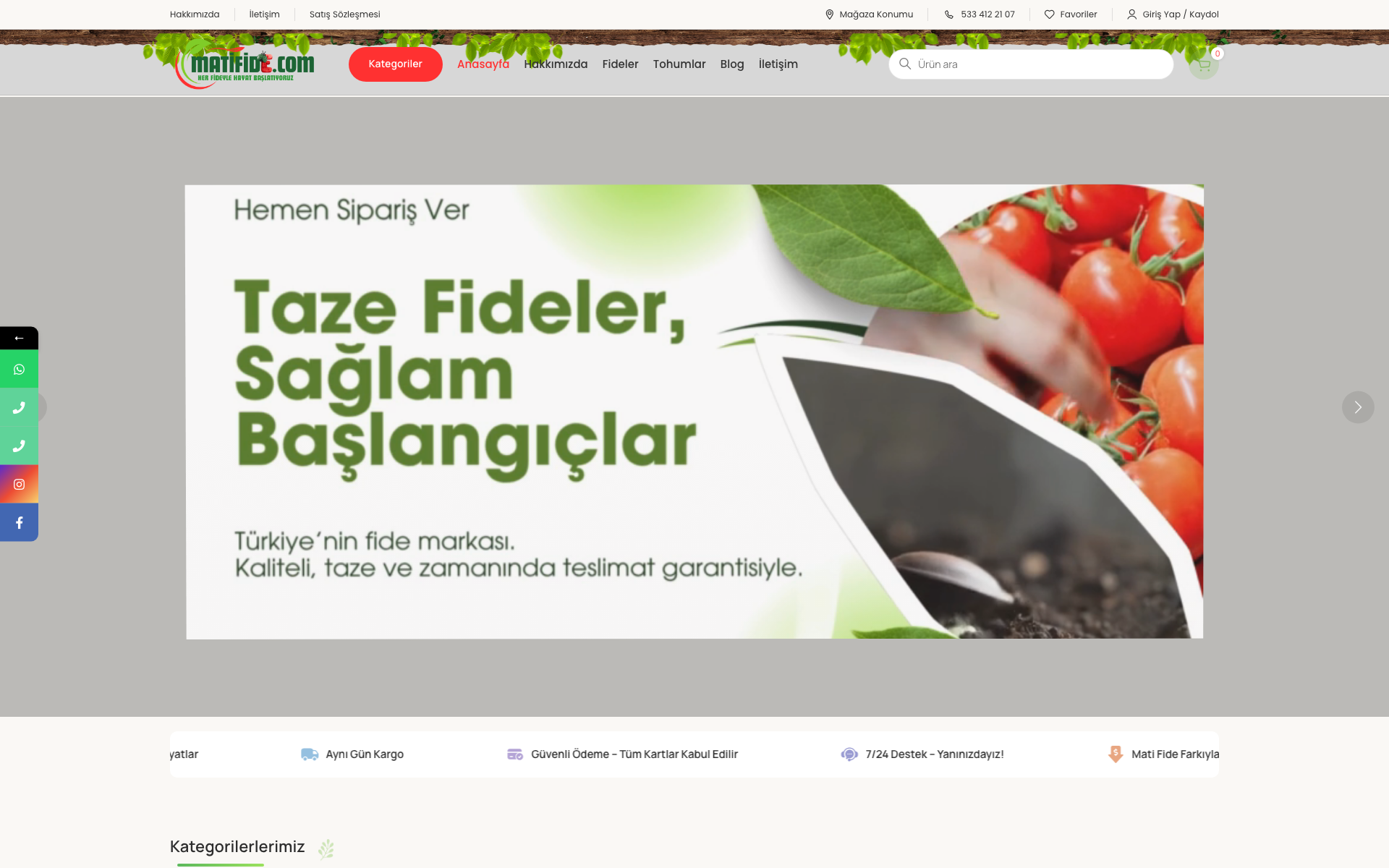 Matifide e-ticaret sitesi