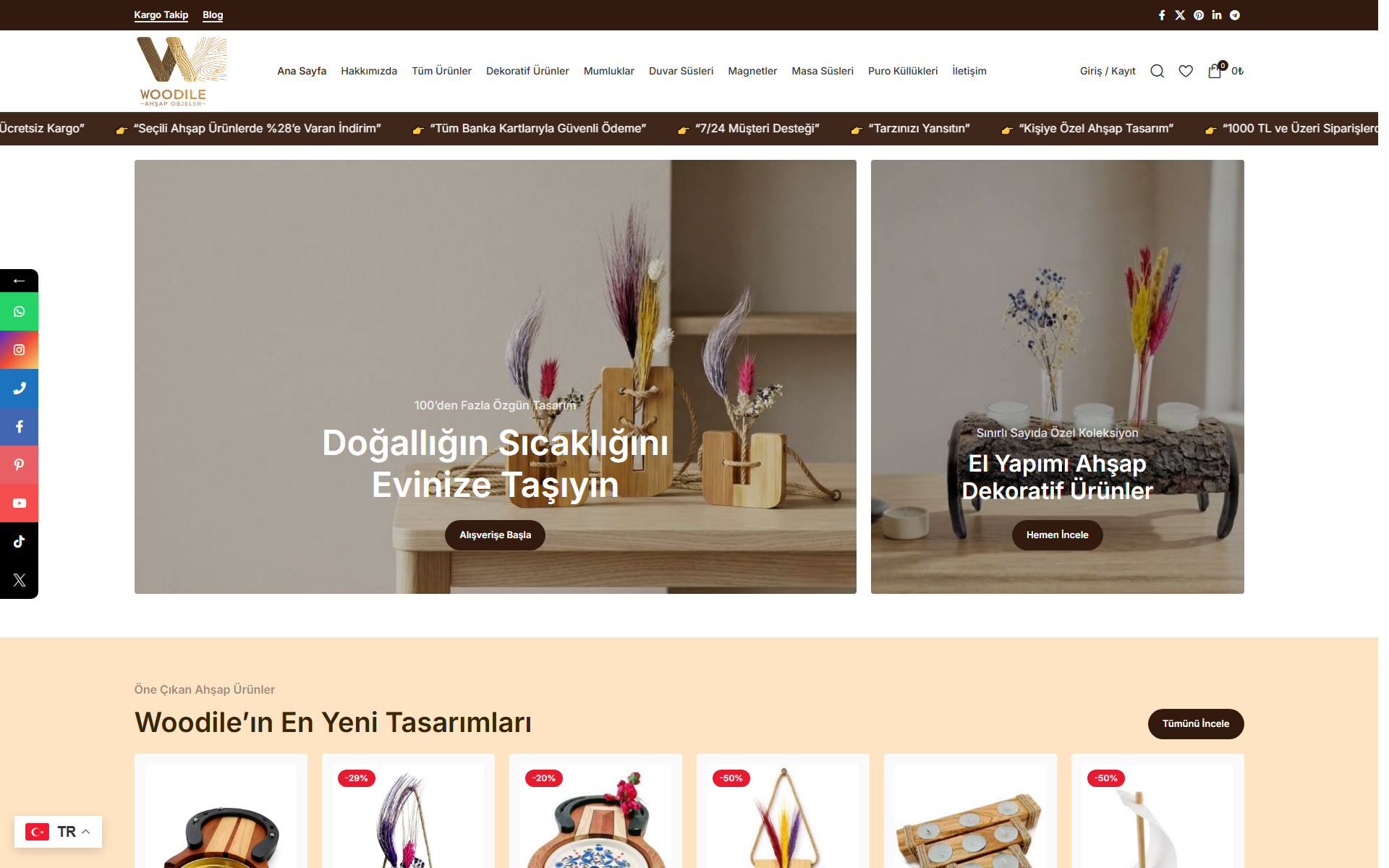 Woodile e-ticaret sitesi